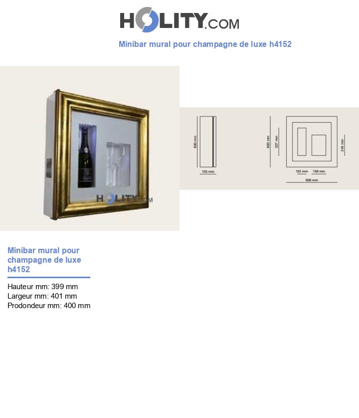 Minibar mural pour champagne de luxe h4152