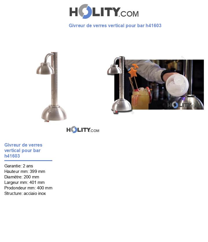 Givreur de verres vertical pour bar h41603