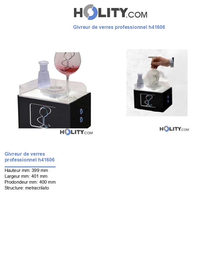 Givreur de verres professionnel h41606