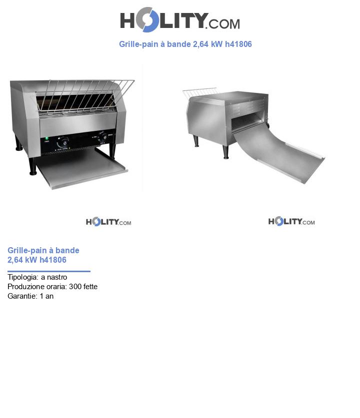 Grille-pain à bande 2,64 kW h41806