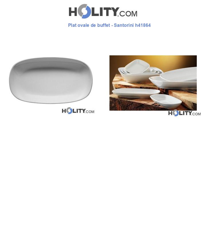 Plat ovale de buffet - Santorini h41864