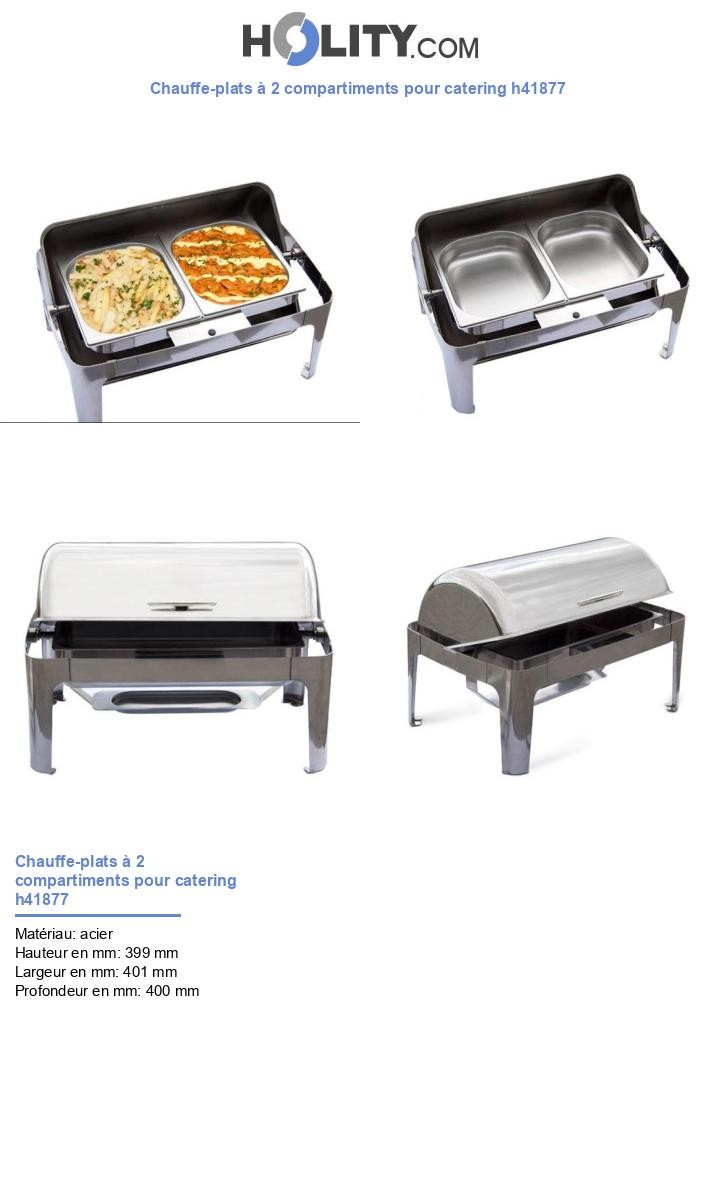 Chauffe-plats à 2 compartiments pour catering h41877