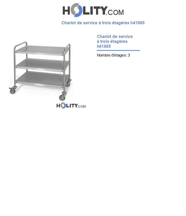 Chariot de service à trois étagères h41885