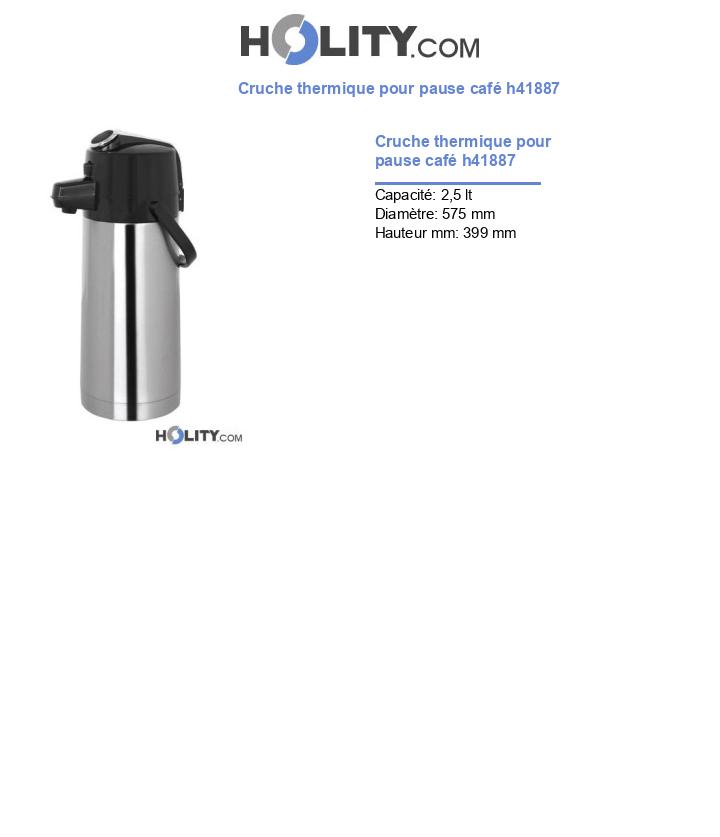 Cruche thermique pour pause café h41887