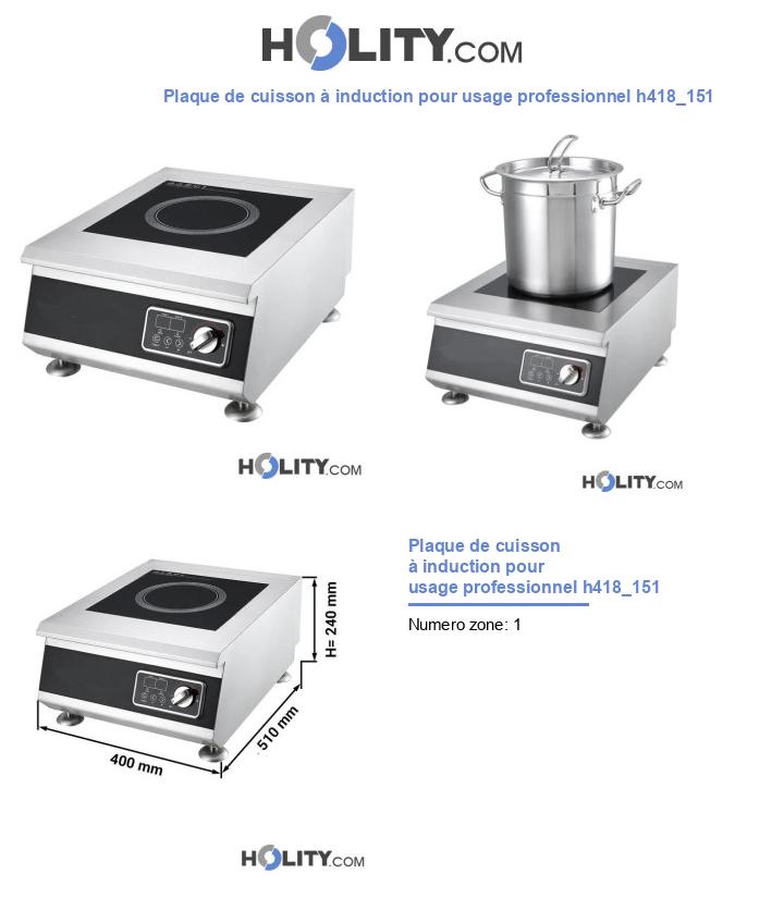 Plaque de cuisson à induction pour usage professionnel h418_151