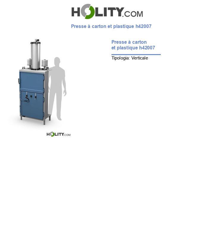 Presse à carton et plastique h42007