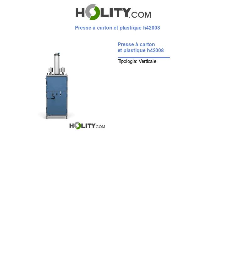 Presse à carton et plastique h42008