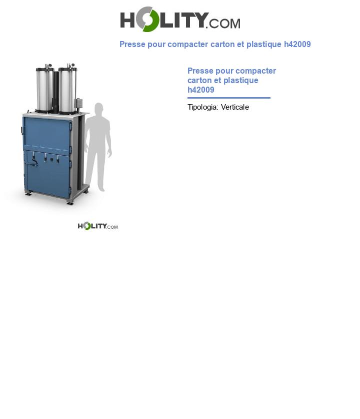 Presse pour compacter carton et plastique h42009