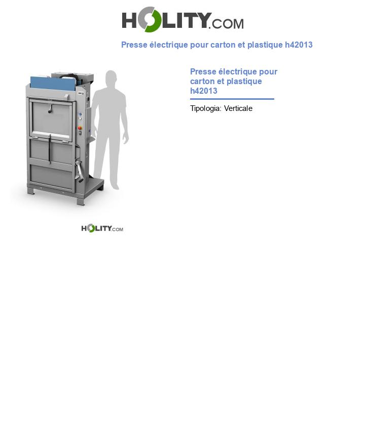Presse électrique pour carton et plastique h42013