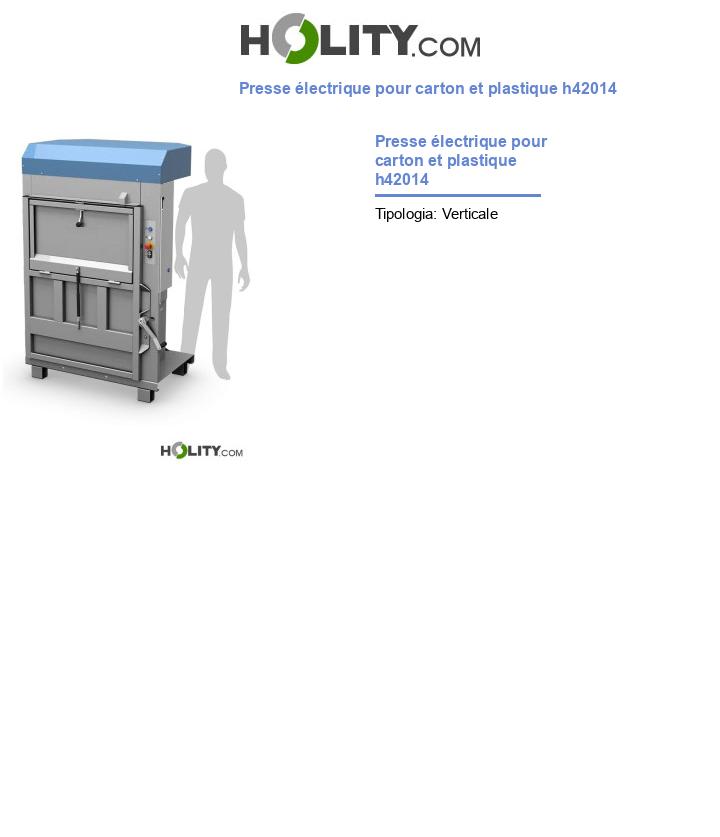 Presse électrique pour carton et plastique h42014