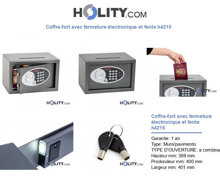 Coffre-fort avec fermeture électronique et fente h4215