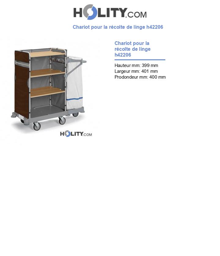 Chariot pour la récolte de linge h42206