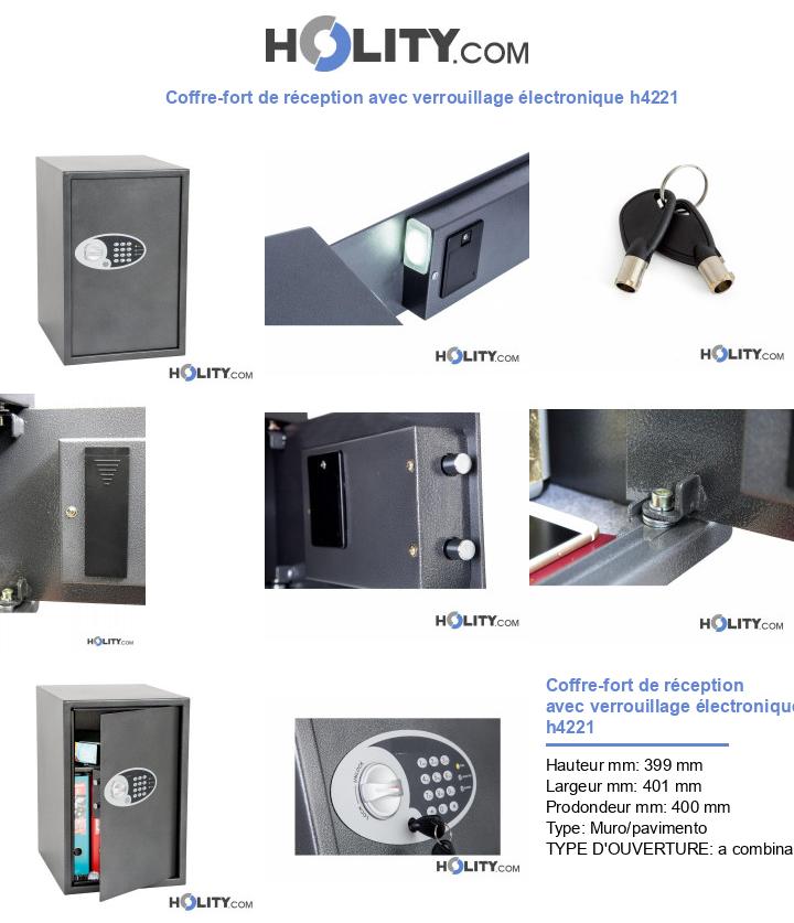 Coffre-fort de réception avec verrouillage électronique h4221