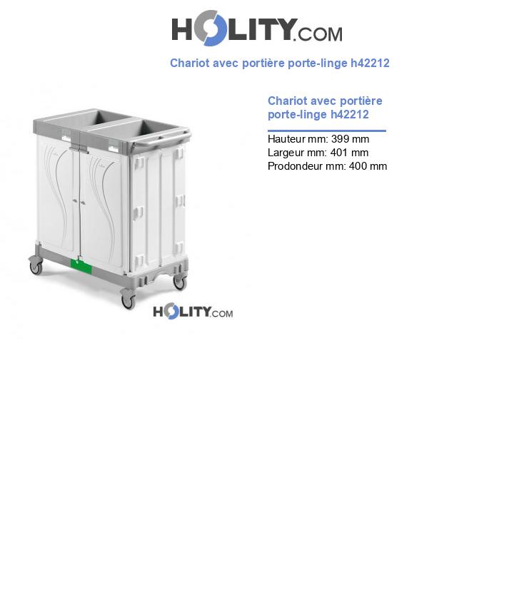 Chariot avec portière porte-linge h42212