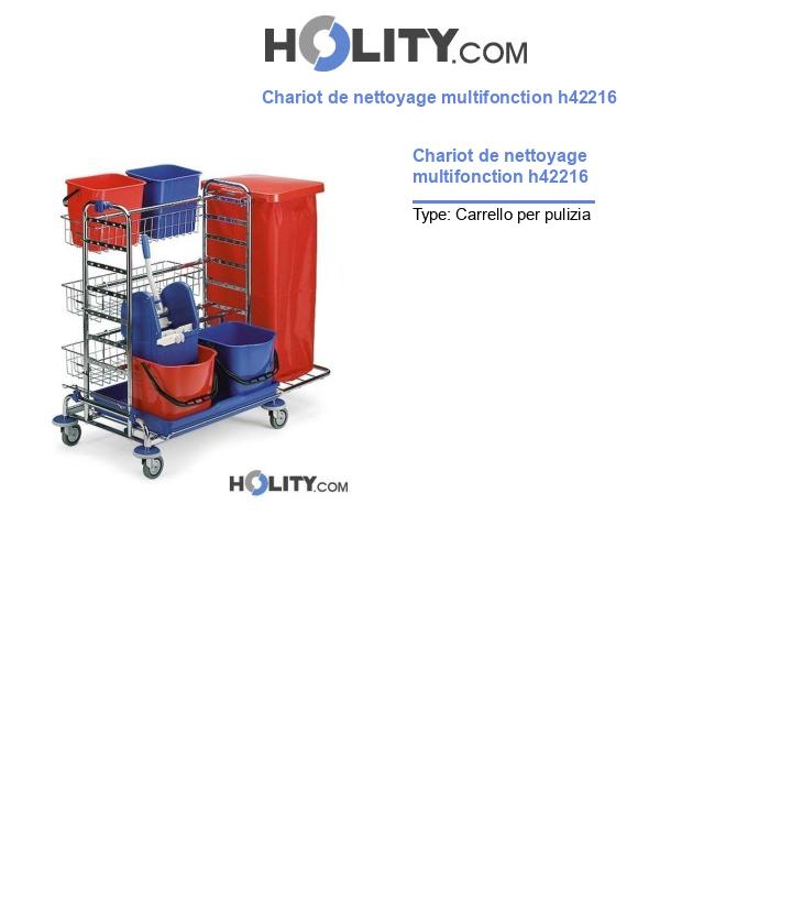 Chariot de nettoyage multifonction h42216