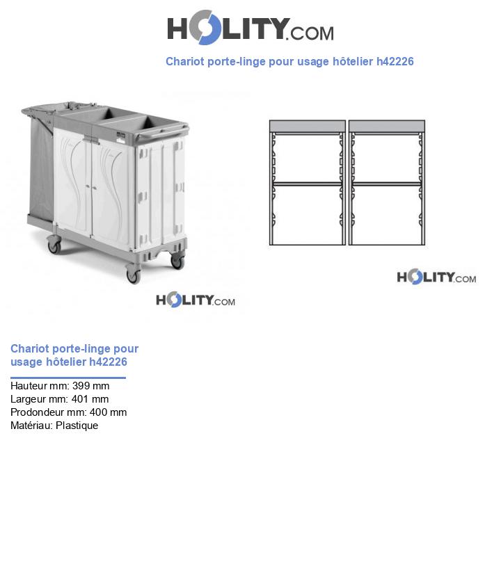 Chariot porte-linge pour usage hôtelier h42226