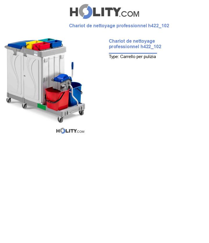 Chariot de nettoyage professionnel h422_102