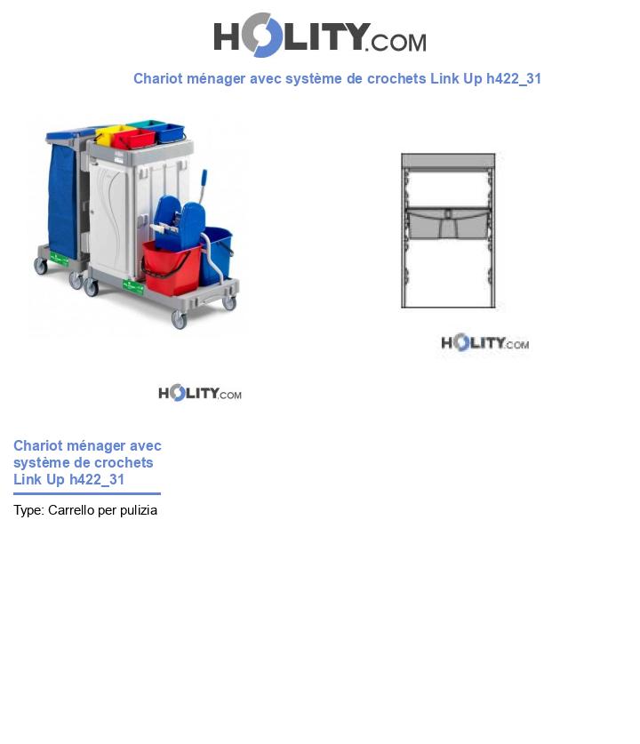 Chariot ménager avec système de crochets Link Up h422_31