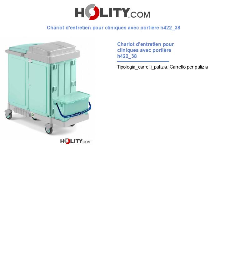 Chariot d'entretien pour cliniques avec portière h422_38