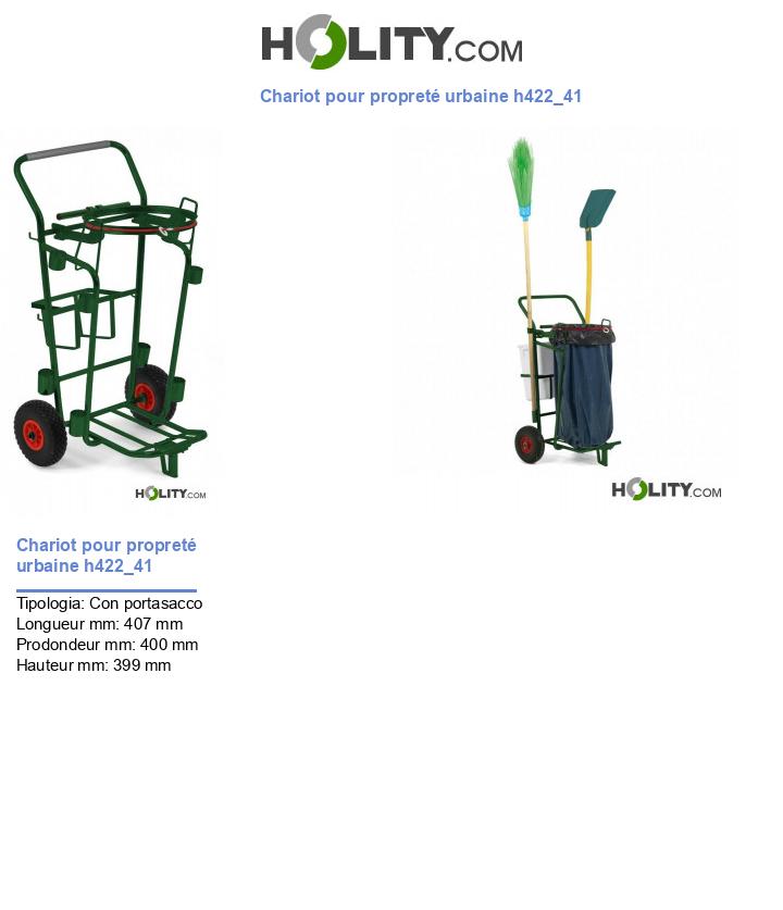 Chariot pour propreté urbaine h422_41