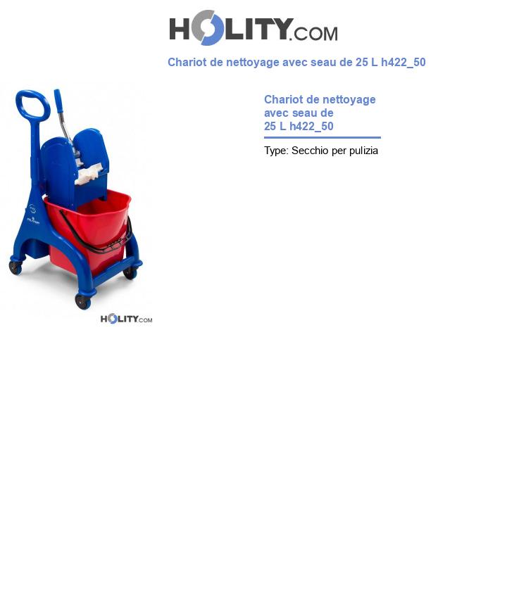 Chariot de nettoyage avec seau de 25 L h422_50