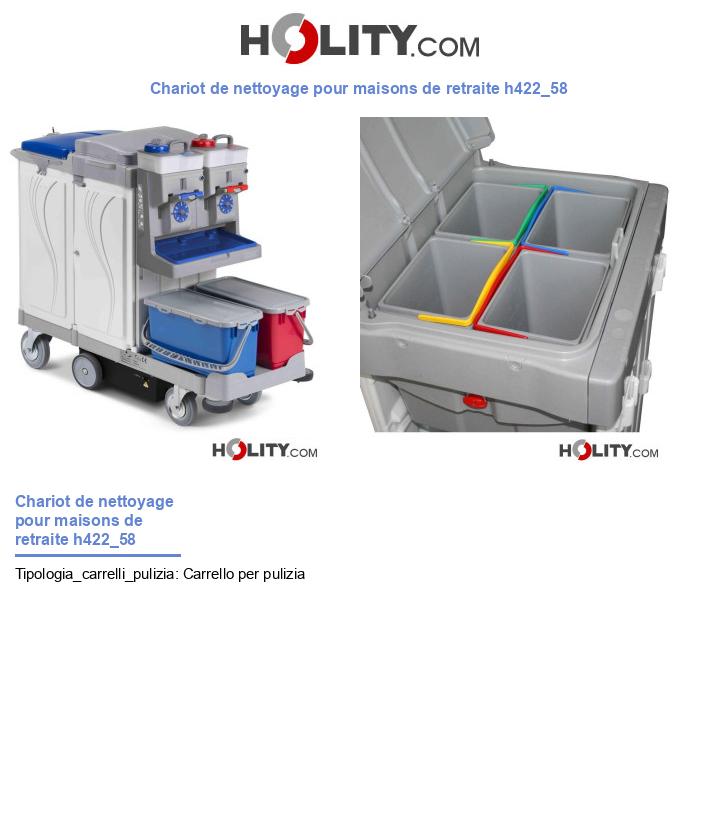 Chariot de nettoyage pour maisons de retraite h422_58