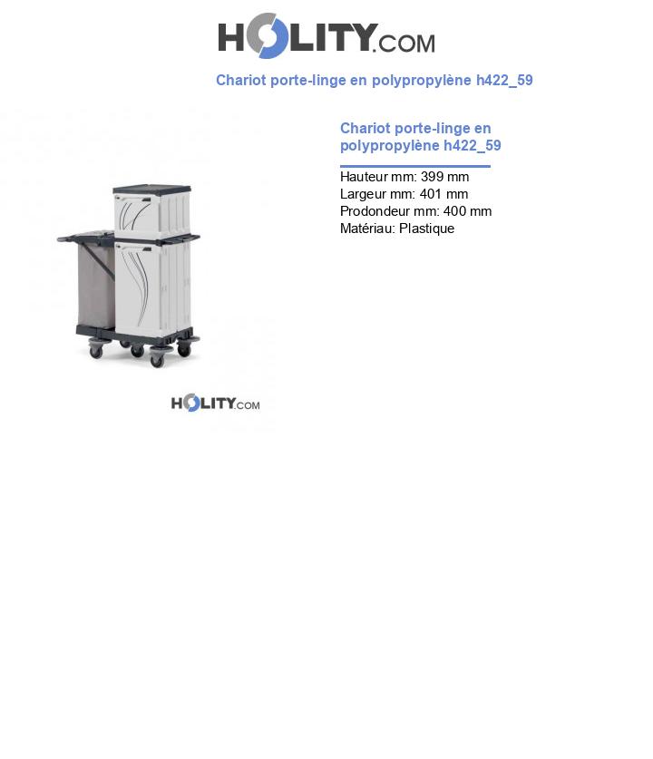 Chariot porte-linge en polypropylène h422_59