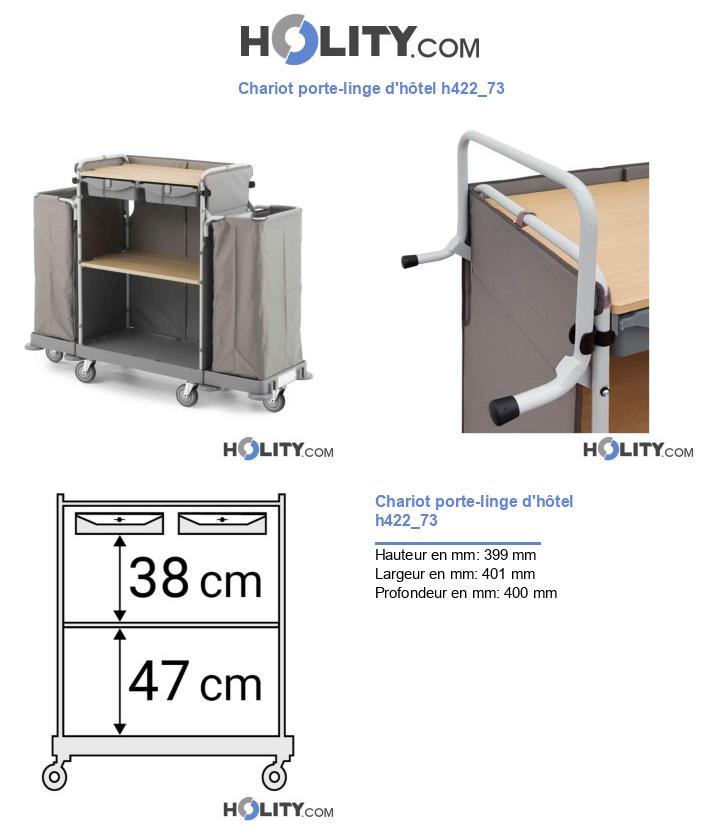 Chariot porte-linge d'hôtel h422_73