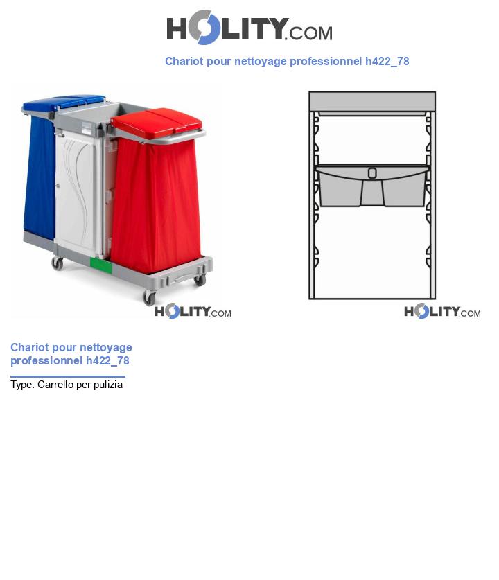 Chariot pour nettoyage professionnel h422_78