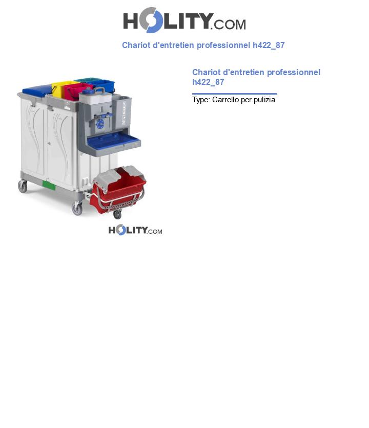 Chariot d'entretien professionnel h422_87