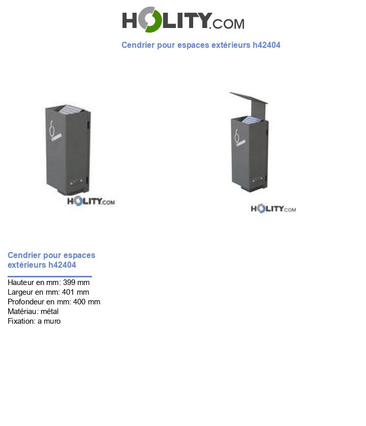 Cendrier pour espaces extérieurs h42404