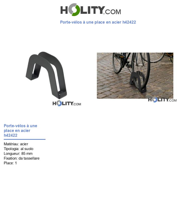 Porte-vélos à une place en acier h42422