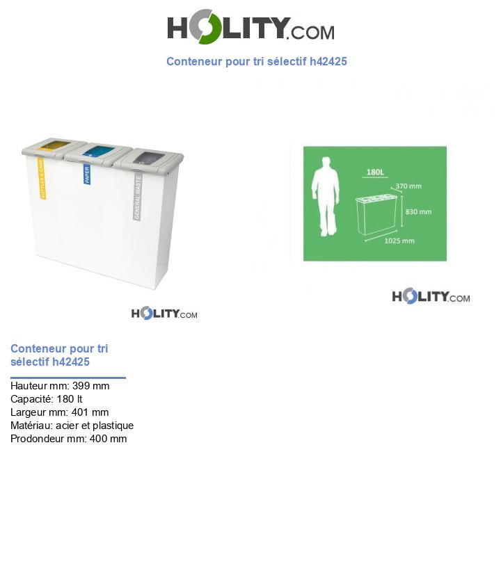 Conteneur pour tri sélectif h42425