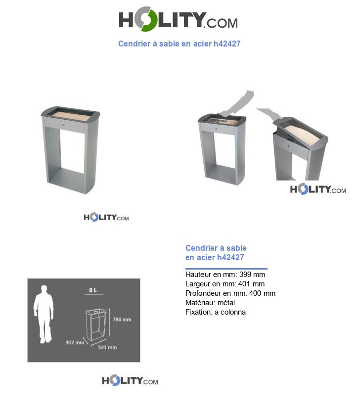 Cendrier à sable en acier h42427