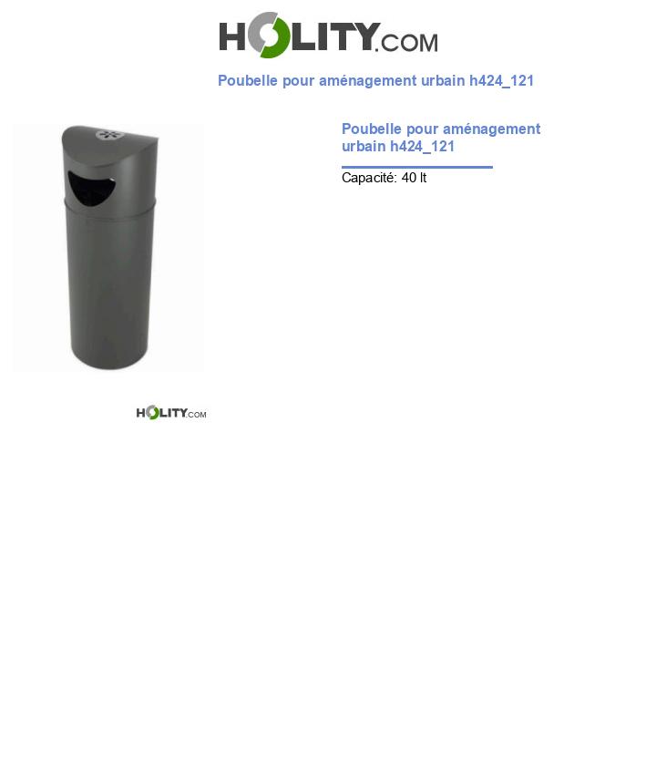 Poubelle pour aménagement urbain h424_121