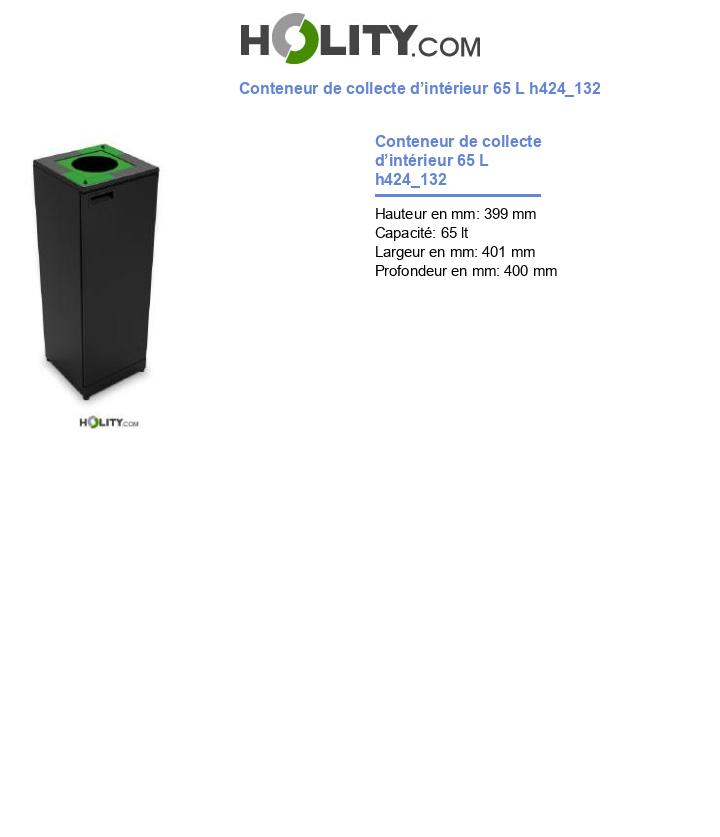 Conteneur de collecte d’intérieur 65 L h424_132