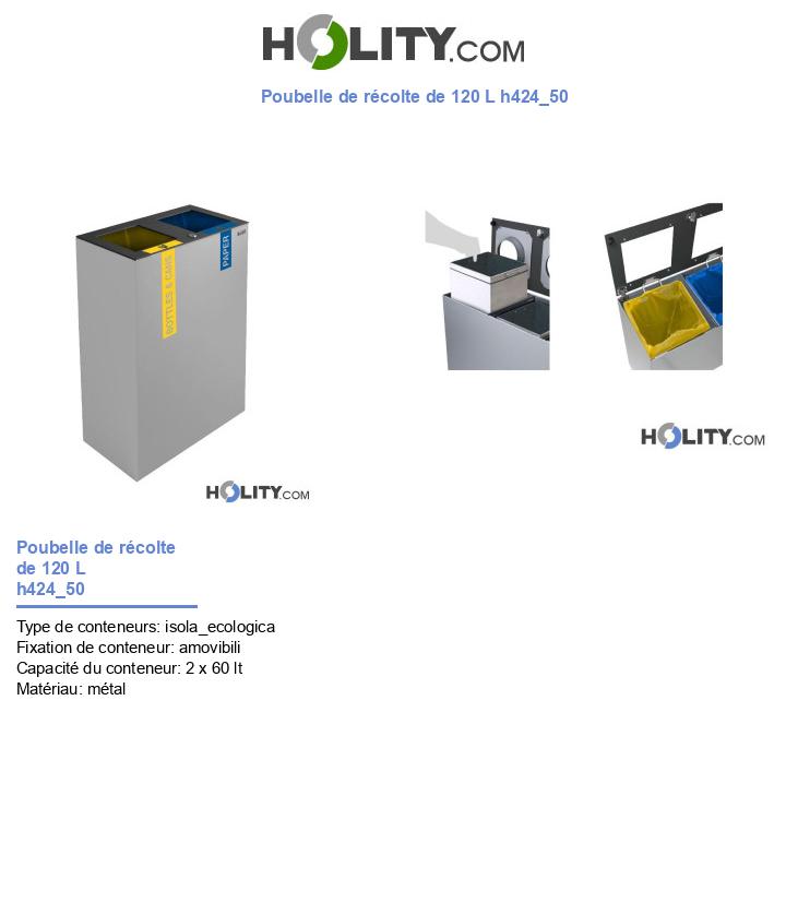 Poubelle de récolte de 120 L h424_50