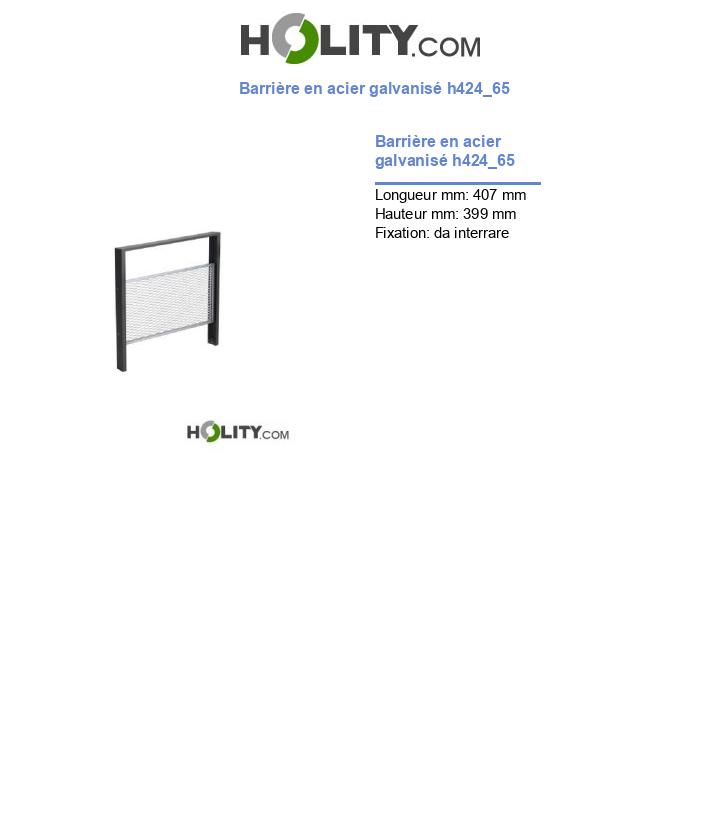 Barrière en acier galvanisé h424_65