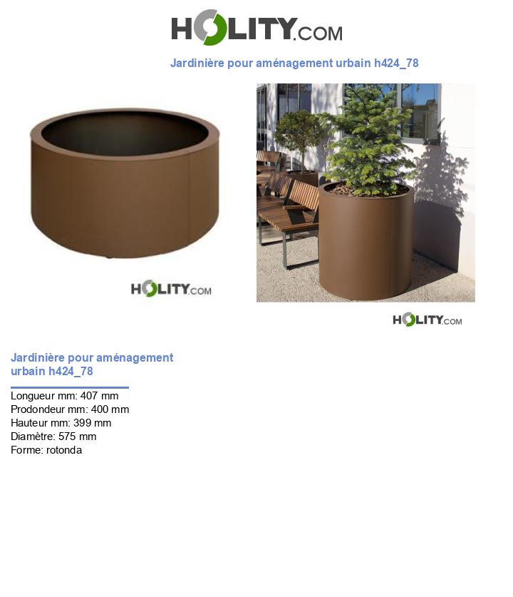 Jardinière pour aménagement urbain h424_78