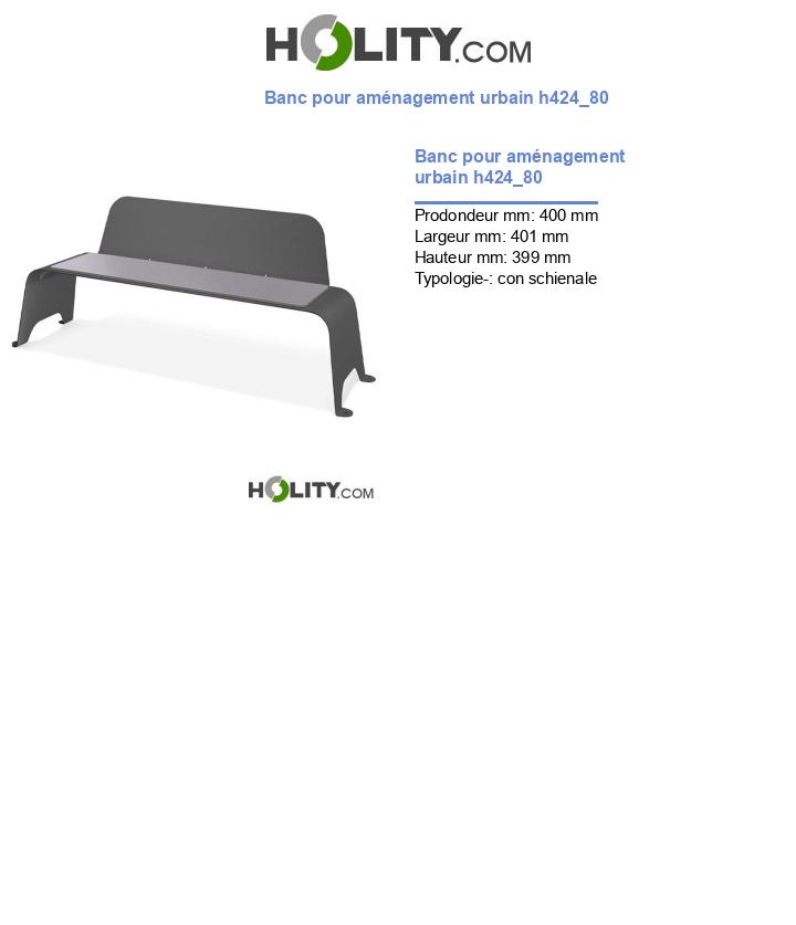 Banc pour aménagement urbain h424_80