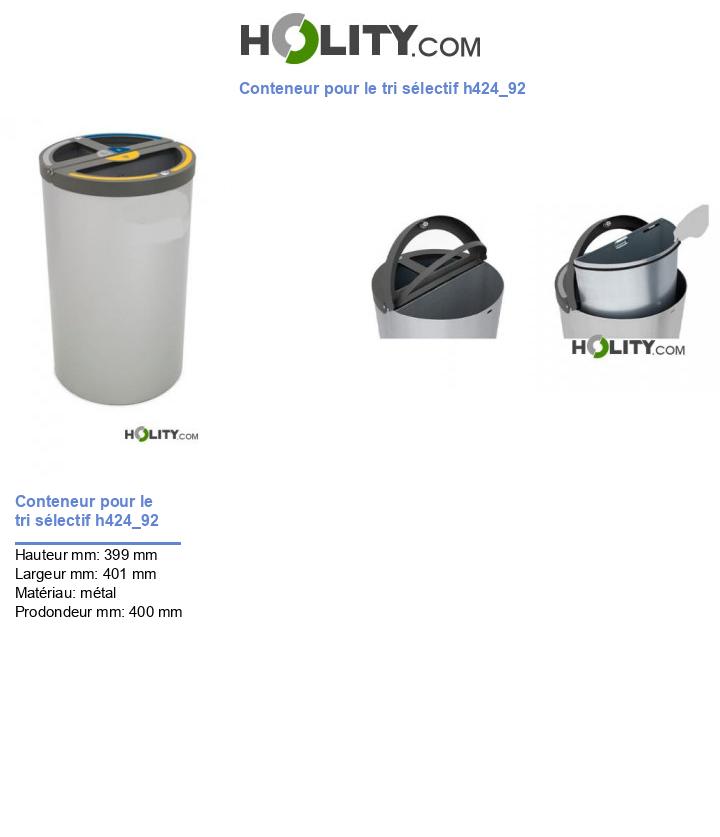 Conteneur pour le tri sélectif h424_92
