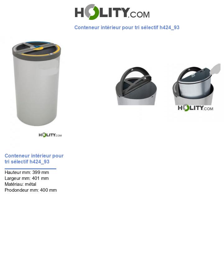 Conteneur intérieur pour tri sélectif h424_93