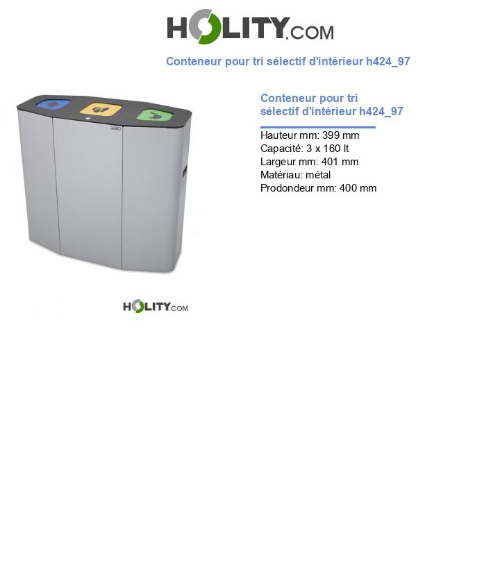 Conteneur pour tri sélectif d'intérieur h424_97