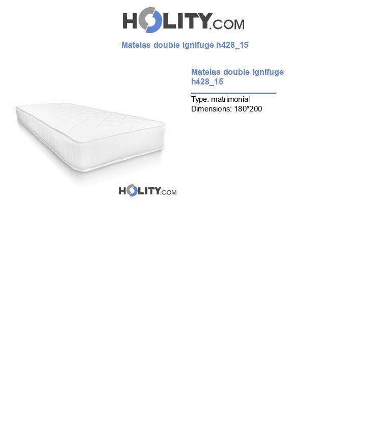 Matelas double ignifuge h428_15