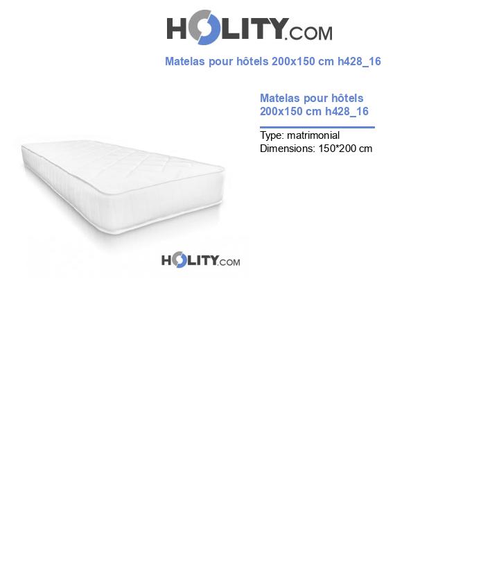 Matelas pour hôtels 200x150 cm h428_16