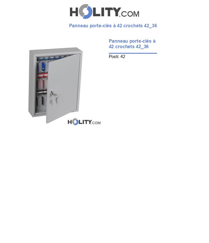 Panneau porte-clés à 42 crochets 42_36