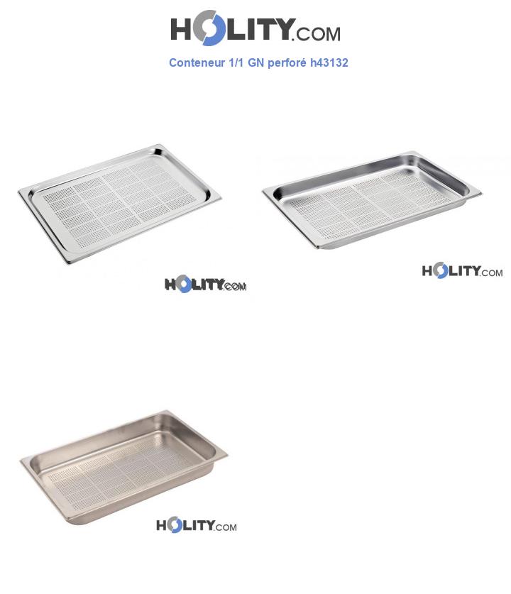Bacinella forata in acciaio inox 1/1 GN h43132