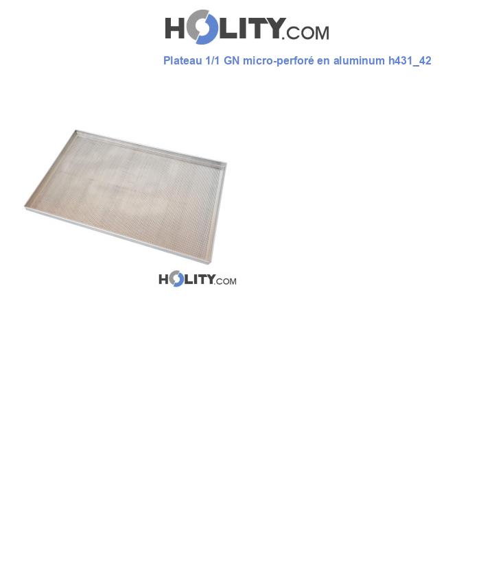 Plateau 1/1 GN micro-perforé en aluminum h431_42