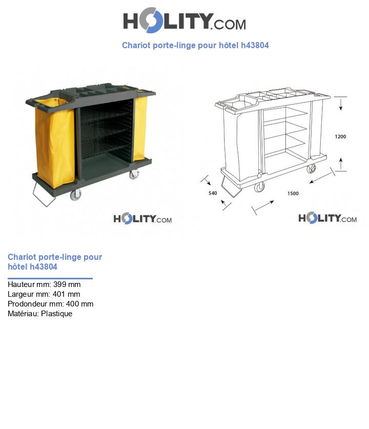 Chariot porte-linge pour hôtel h43804