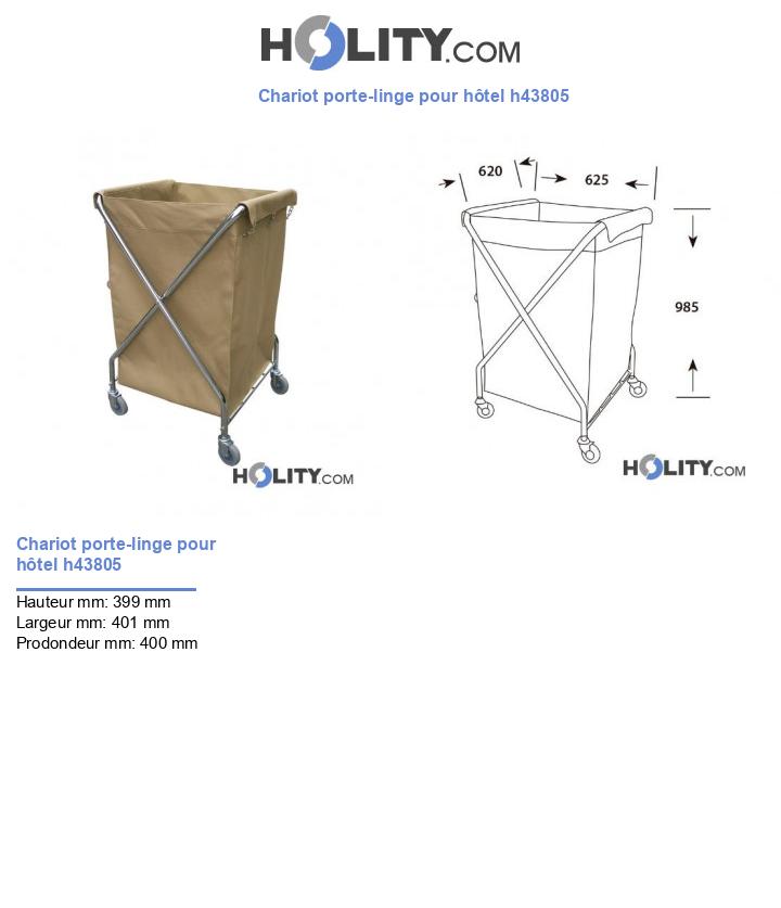 Chariot porte-linge pour hôtel h43805